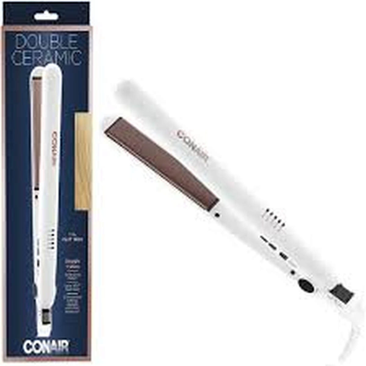 PLANCHA ALACIADORA CONAIR CS221WES 1 PUL CERAMICA BLANCO